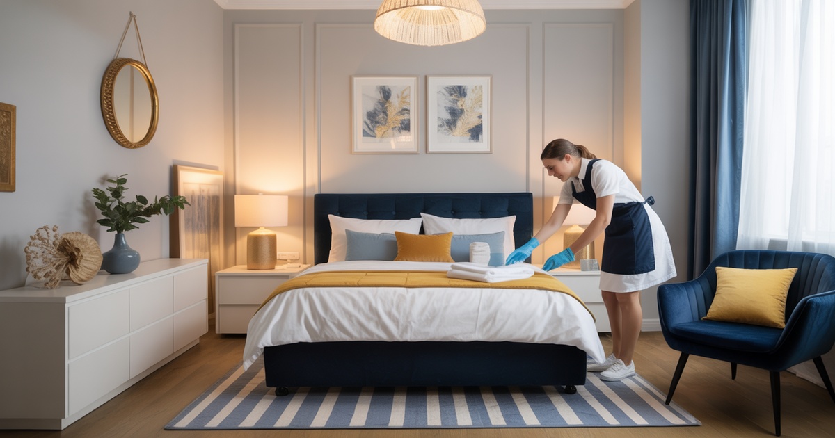 Professional Airbnb cleaning service in North West London showing clean guest accommodation