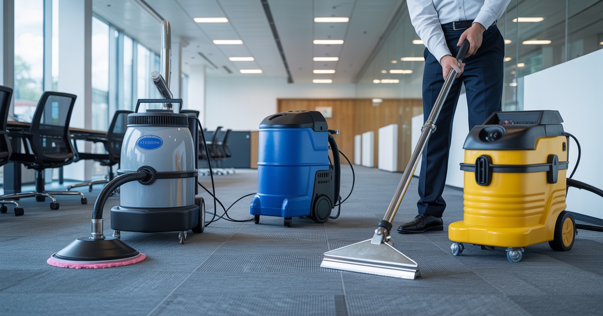 Comparison of professional carpet cleaning methods showing steam cleaning and dry cleaning techniques