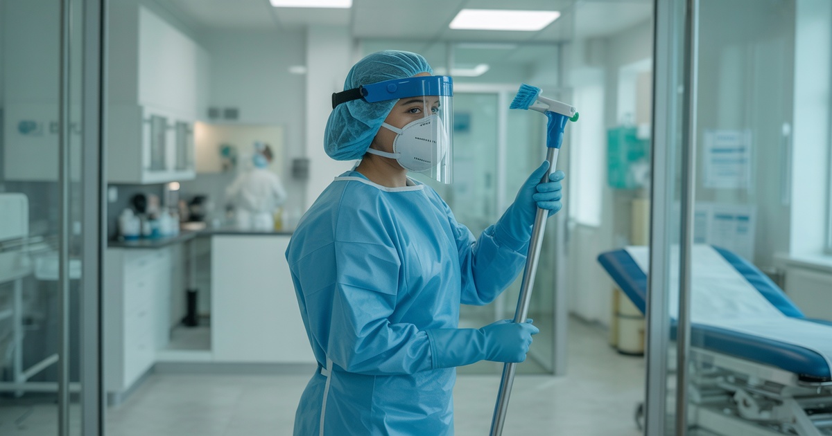 CQC compliant medical facility cleaning showing healthcare professional standards