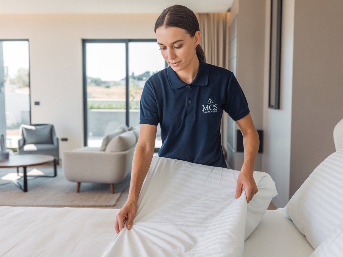 Professional Airbnb cleaning service with fresh linens and spotless accommodation