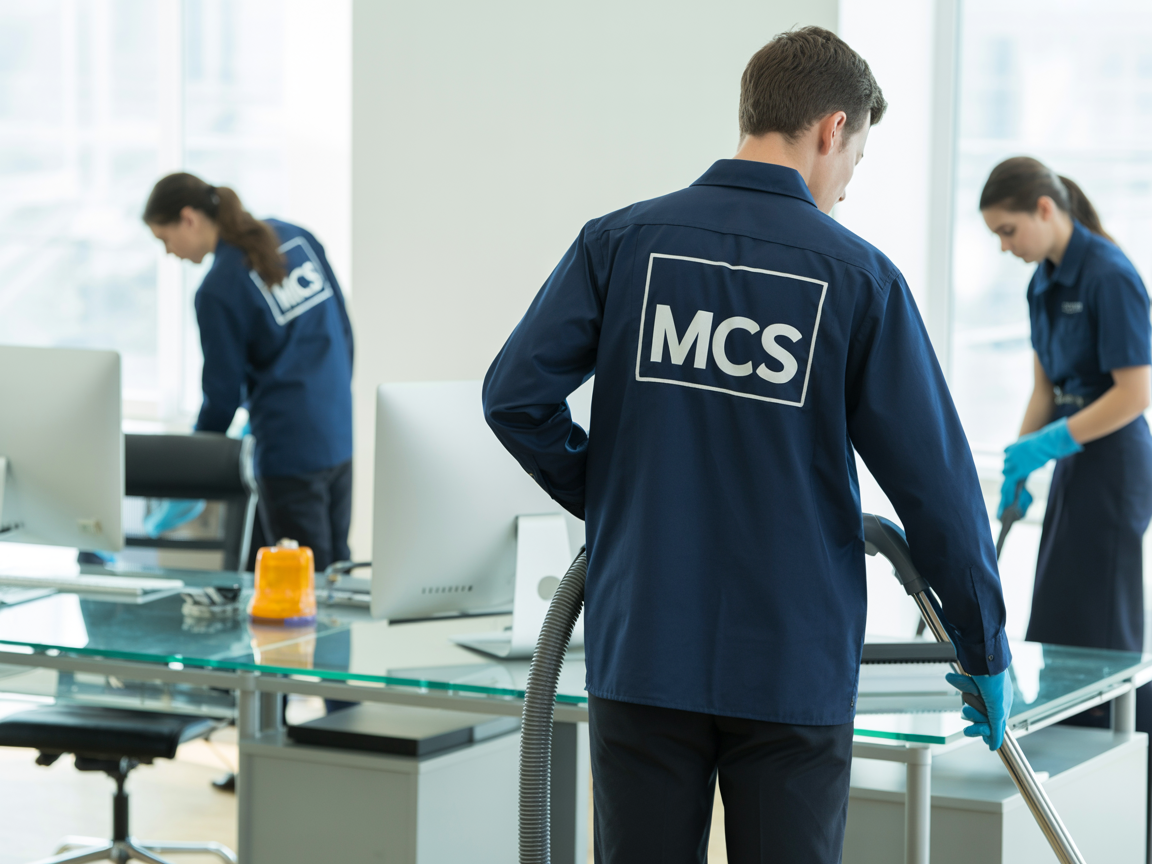 Professional office cleaning service maintaining clean and productive workspaces